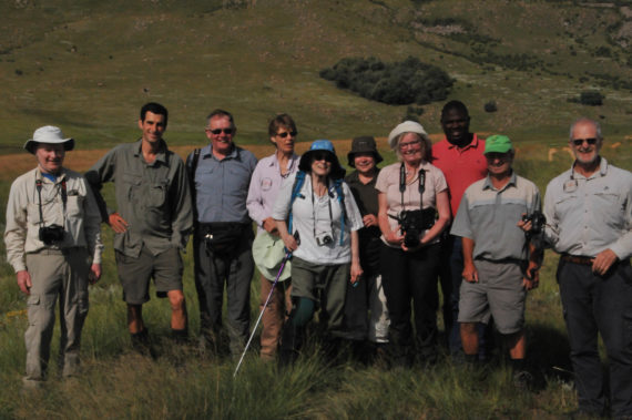 Alpine Garden Society tour group in Ntsikeni Nature Reserve, South Africa