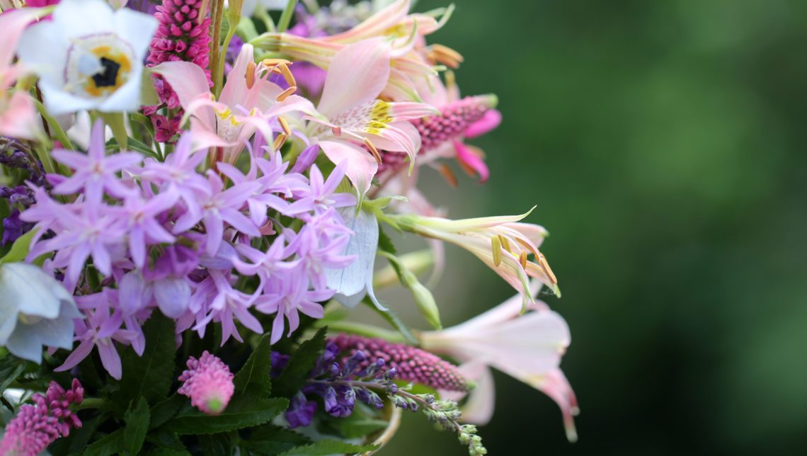 Purple flower arrangement