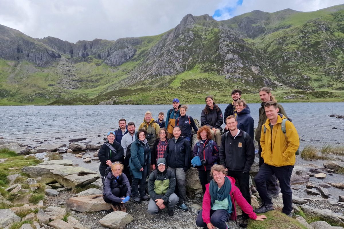 Alpine plants enthusiasts at the start of a botanising hike on Cwm Idwal