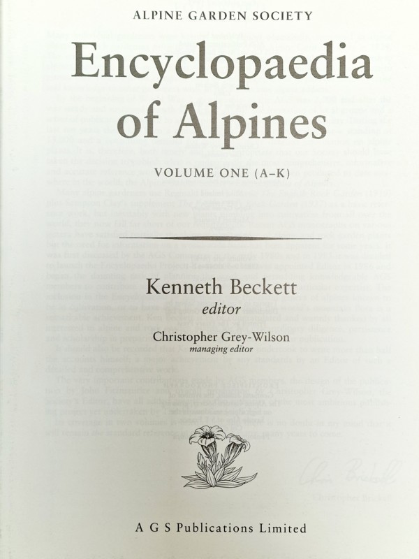 AGS Encyclopaedia of Alpines vol I & II
