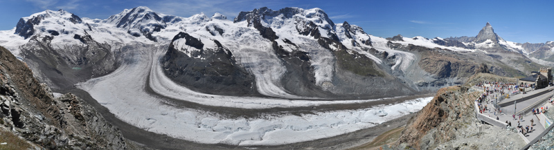 Panorama from Gornergrat at 3070m photographed by Harry Jans