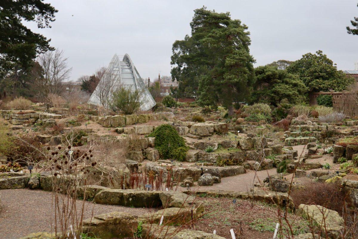 The Rock Garden at Kew with the Davies Alpine House in the background - credit Joshua Tranter