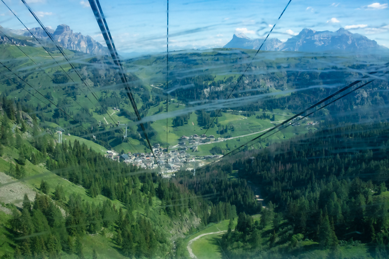 cable car view of Arabba
