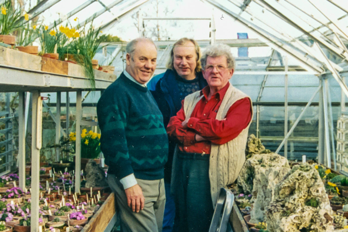 Dave Wisdom, Nigel Fuller and David Philbey in the latter's alpine house, c 2005